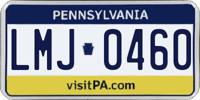 PA license plate LMJ0460