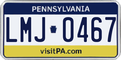 PA license plate LMJ0467