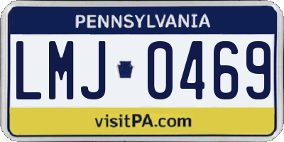 PA license plate LMJ0469