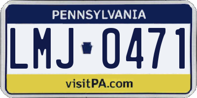 PA license plate LMJ0471
