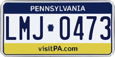 PA license plate LMJ0473