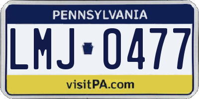 PA license plate LMJ0477
