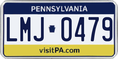 PA license plate LMJ0479