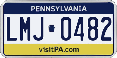 PA license plate LMJ0482