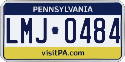 PA license plate LMJ0484