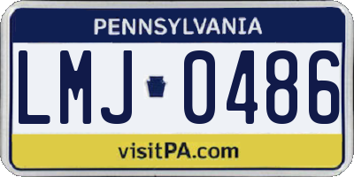 PA license plate LMJ0486