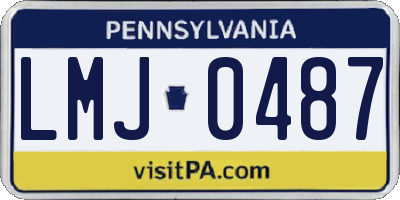 PA license plate LMJ0487