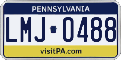 PA license plate LMJ0488