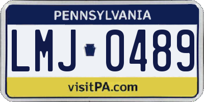 PA license plate LMJ0489