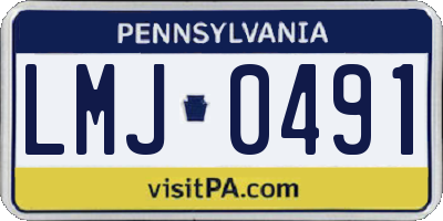 PA license plate LMJ0491