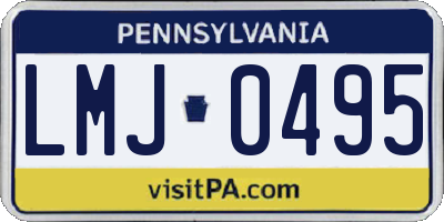 PA license plate LMJ0495