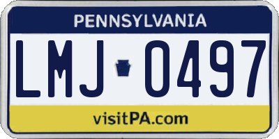 PA license plate LMJ0497