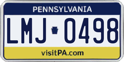 PA license plate LMJ0498