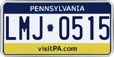 PA license plate LMJ0515