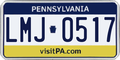 PA license plate LMJ0517