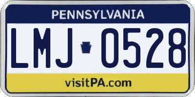 PA license plate LMJ0528