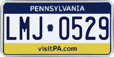 PA license plate LMJ0529