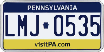 PA license plate LMJ0535