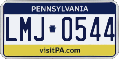 PA license plate LMJ0544