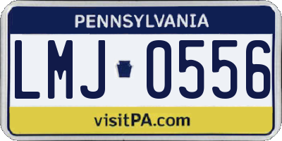 PA license plate LMJ0556