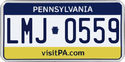 PA license plate LMJ0559