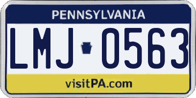 PA license plate LMJ0563