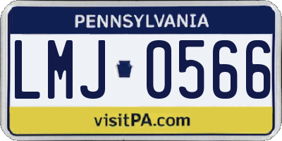 PA license plate LMJ0566