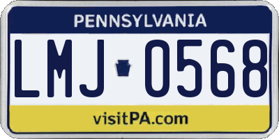 PA license plate LMJ0568