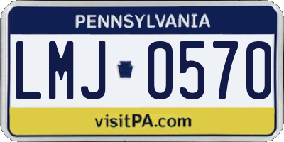 PA license plate LMJ0570