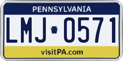 PA license plate LMJ0571