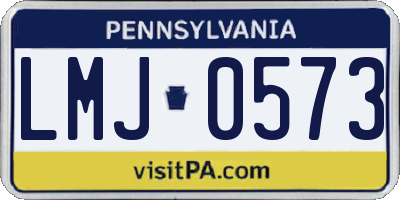 PA license plate LMJ0573
