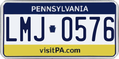 PA license plate LMJ0576
