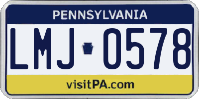 PA license plate LMJ0578