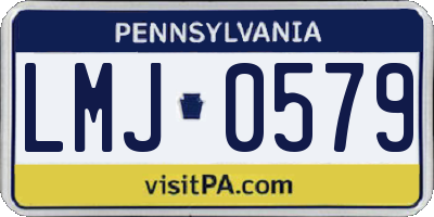 PA license plate LMJ0579