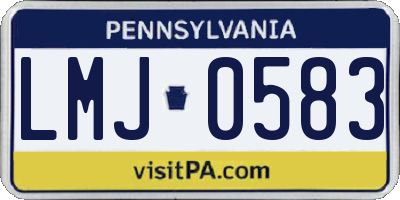 PA license plate LMJ0583