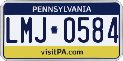 PA license plate LMJ0584