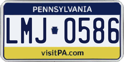 PA license plate LMJ0586