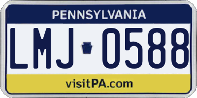 PA license plate LMJ0588