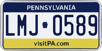 PA license plate LMJ0589