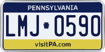 PA license plate LMJ0590