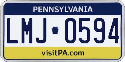 PA license plate LMJ0594