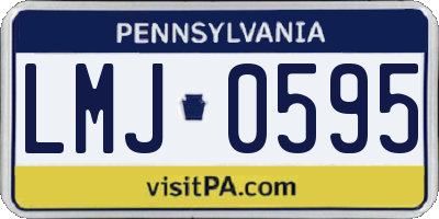 PA license plate LMJ0595