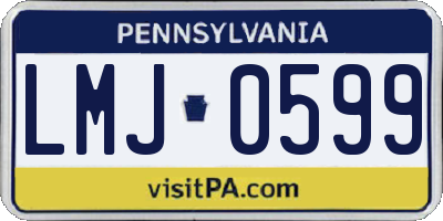 PA license plate LMJ0599