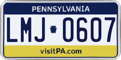 PA license plate LMJ0607
