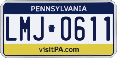 PA license plate LMJ0611