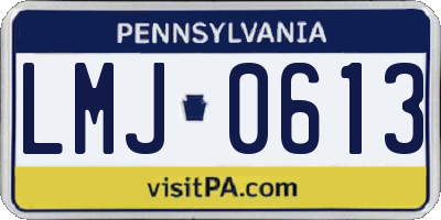 PA license plate LMJ0613