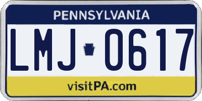 PA license plate LMJ0617