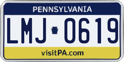 PA license plate LMJ0619