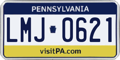 PA license plate LMJ0621