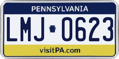 PA license plate LMJ0623